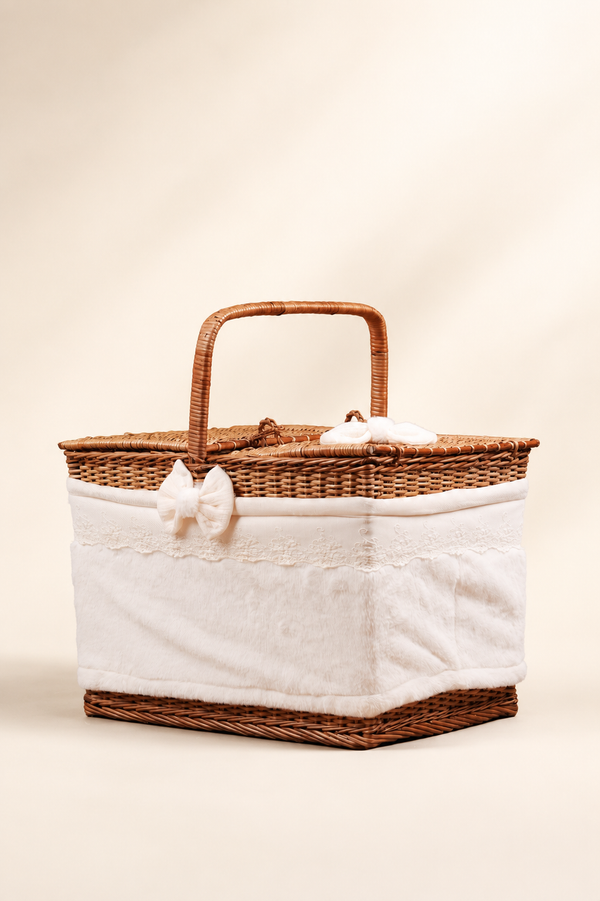 Square Cane Basket - hero