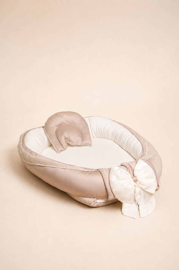 Nest Bed, handcrafted baby bed, Kerala-made – front view