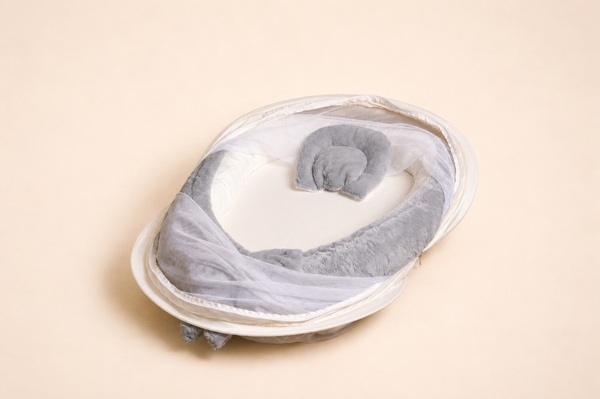 Nest Bed, plush fur, handcrafted in Kerala – front view